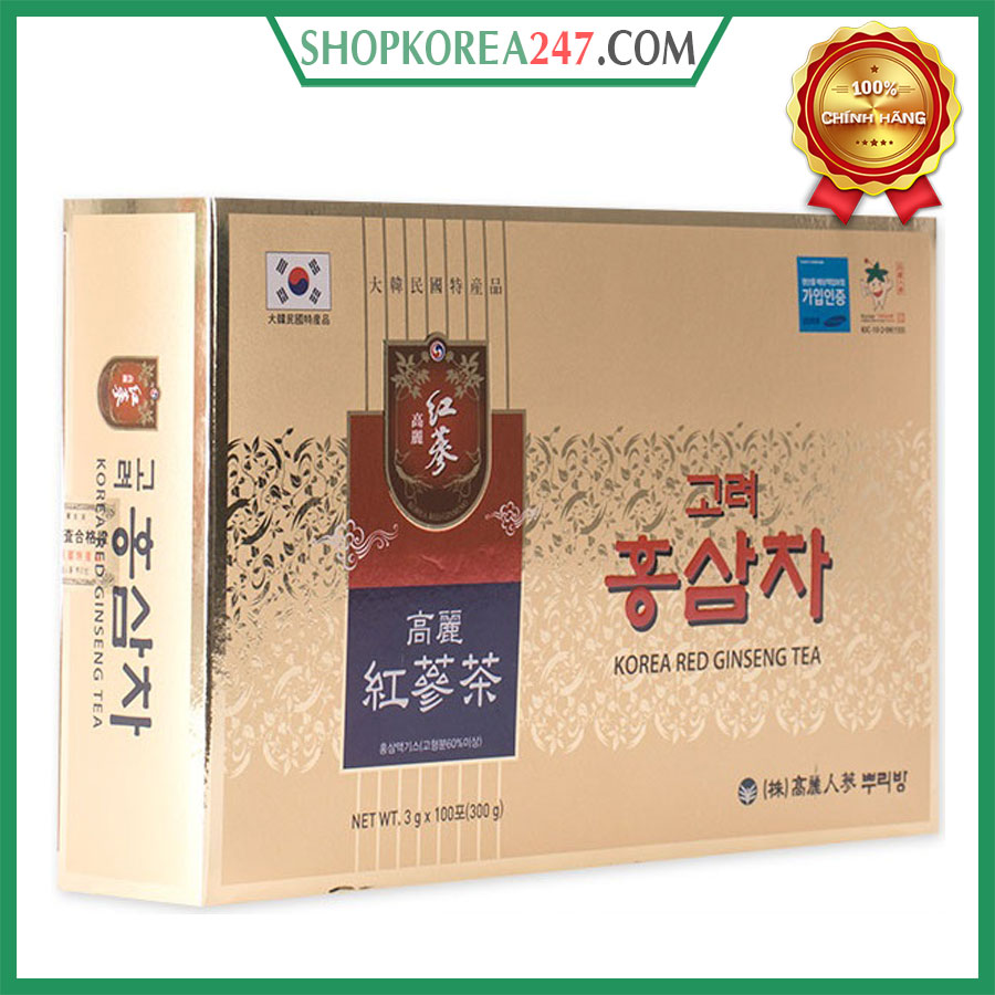 Trà Hồng Sâm Hàn Quốc Korea Red Ginseng Tea hộp 100 Gói