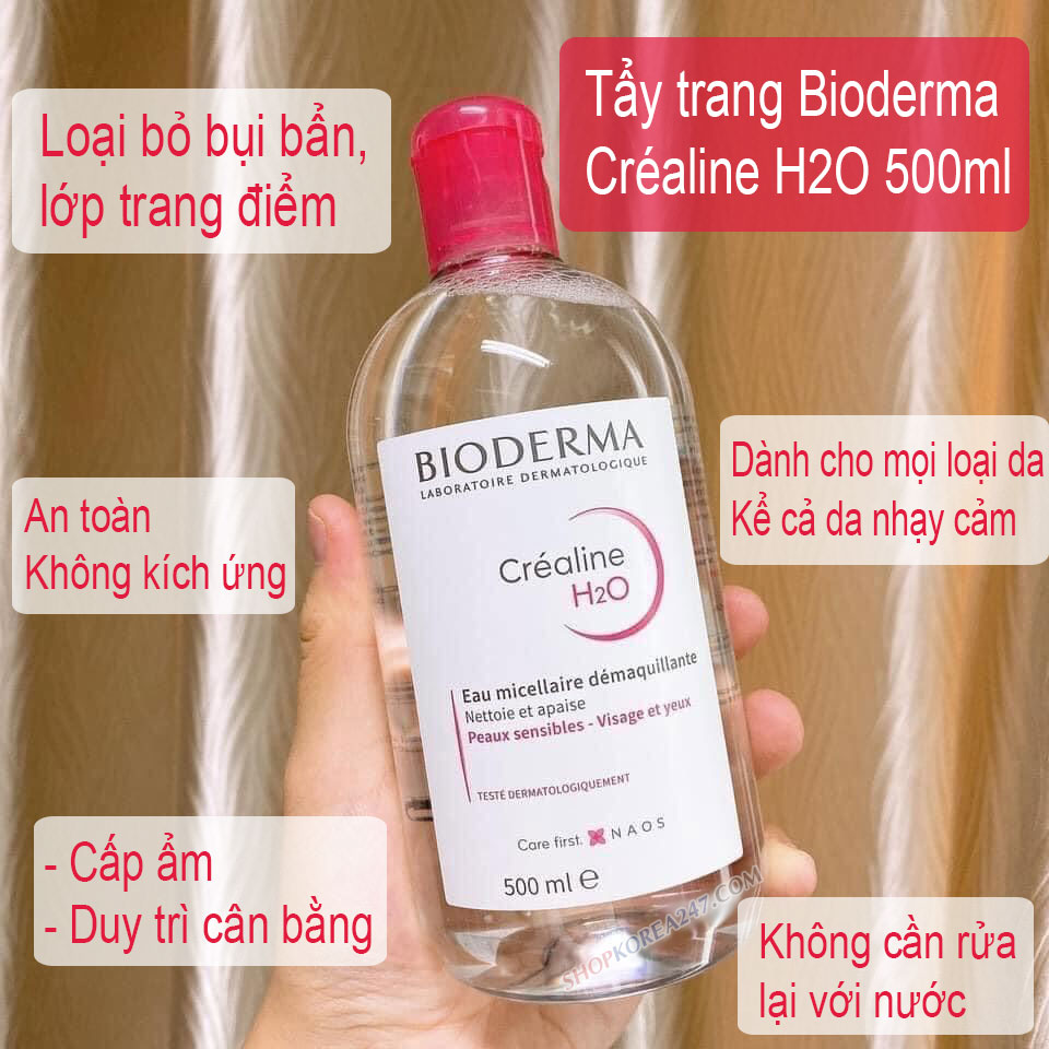 Nước tẩy trang Bioderma Créaline H2O 500 ml